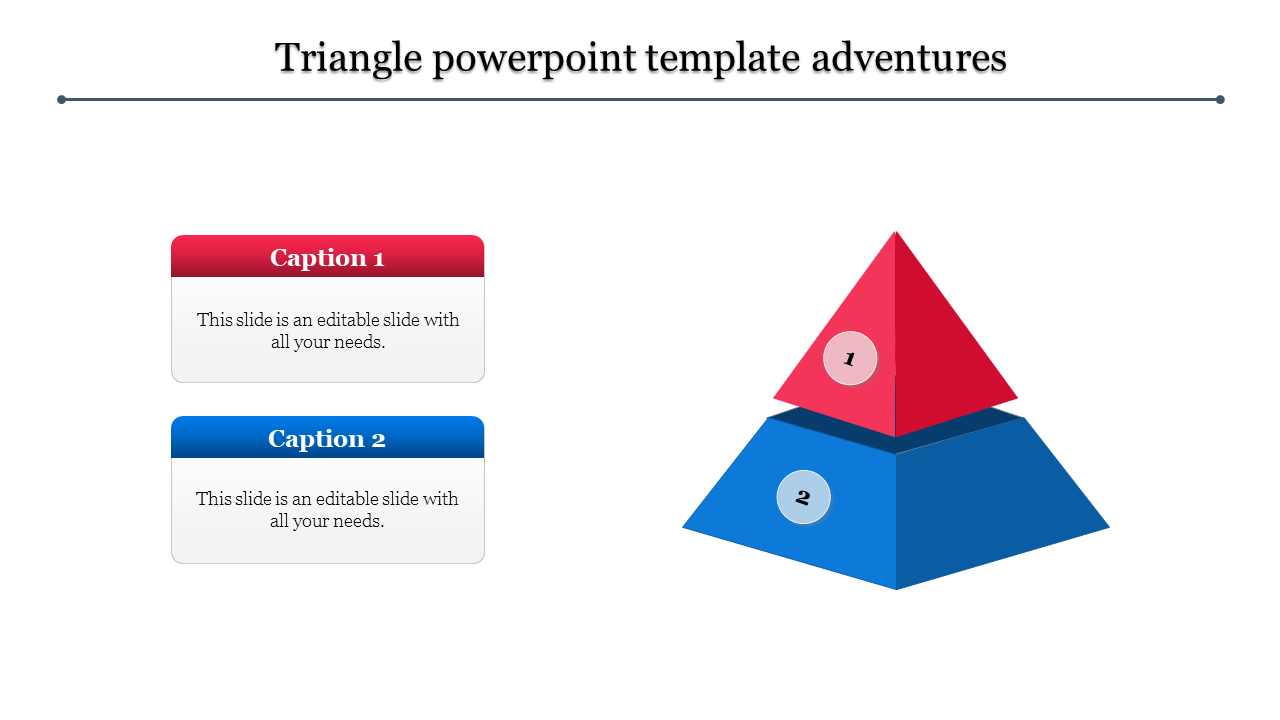 Elegant Triangle PowerPoint Template In Multicolor